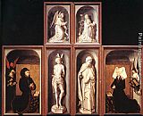 Polyptych Canvas Paintings - The Last Judgement Polyptych - reverse side